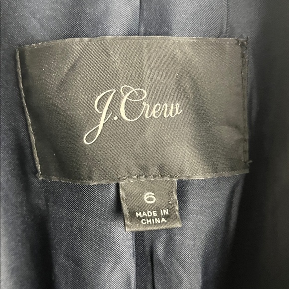 J. Crew Black and glen plaid Checkered top coat double breasted 6 - Picture 6 of 9